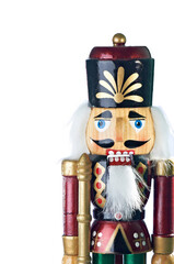 Christmas Nutcracker Soldier Isolated on White Background