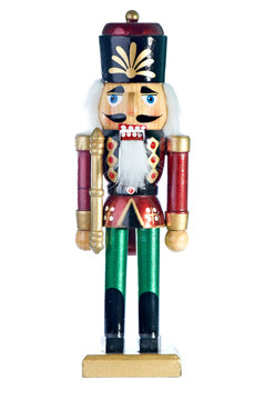 Christmas Nutcracker Soldier Isolated on White Background