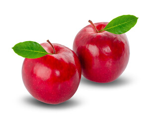 Red apple isolated on white background, clipping path