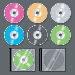 Colorful Stylized CD, DVD and Jewel Cases