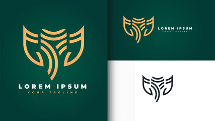 Beauty elegant monogram elephant logo design. Luxury elephant logo idea