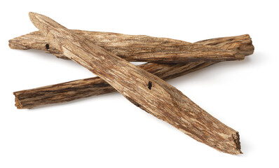 Agarwood isolated on white background
