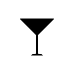 cocktail glass icon, cocktail vector, glass illustration