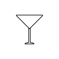 cocktail glass icon, cocktail vector, glass illustration