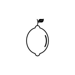 lemon icon, vitamin vector, juice illustration