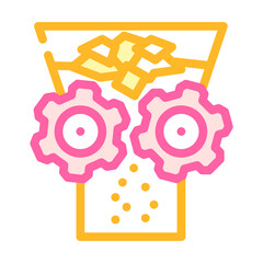 shredding solid waste color icon vector. shredding solid waste sign. isolated symbol illustration