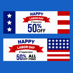 Banner design labor day best discount