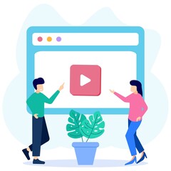 Illustration vector graphic cartoon character of video