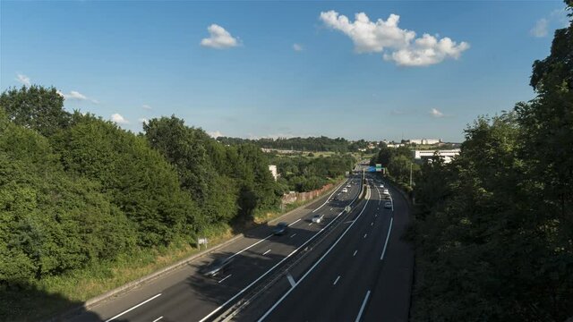 Timelapse of A20 SpeedWay in Limoges City, France