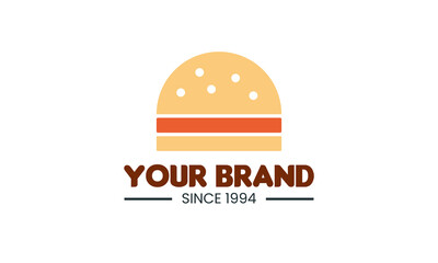 Burger logo design for restaurant, cullinary and business related with foods and drinks