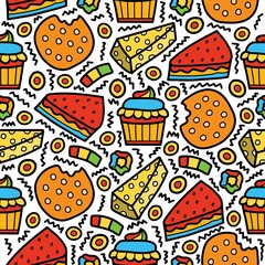 cookies pattern designs illustration for clothing, wallpapers, backgrounds, posters, books, banners and more