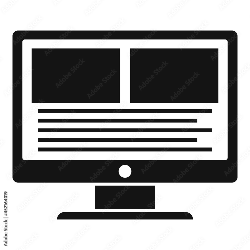 Aufkleber computer video edit icon simple vector. design production