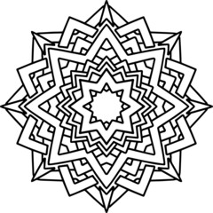 Mandala Art can be used for artwork decoration, coloring or tattoo design.