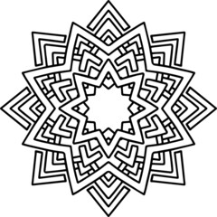 Mandala Art can be used for artwork decoration, coloring or tattoo design.