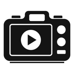 Photo camera icon simple vector. Digital picture