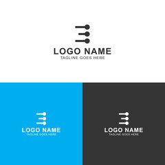 Engineering shape minimal E lettering logo design