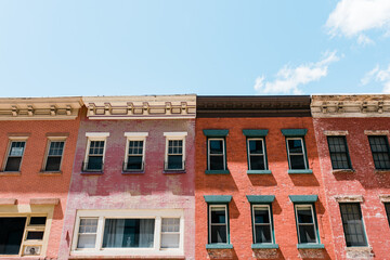 old brick building with sky