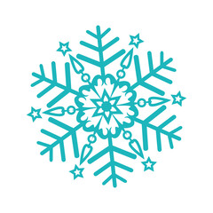 Vector snowflake. Snow pattern on window. Doodle illustration. Decor element for winter card for Christmas. Design element for seasonal sale. For plotter cutting. Isolated on white background