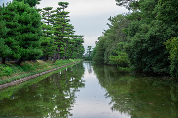 Obraz premium 大仙公園-仁徳天皇陵百舌鳥耳原中陵-