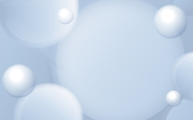 Abstract white spheres. soft glossy bubble balls. Vector illustration