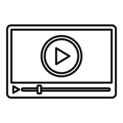 Film player icon outline vector. Video media