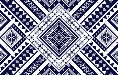 Ikat Indian ethnic pattern. Aztec fabric carpet mandala ornament boho chevron textile decoration wallpaper. Tribal oriental traditional embroidery vector illustrations background.