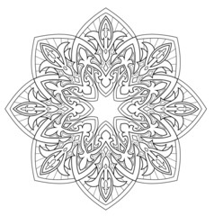 Mandala Art can be used for artwork decoration, coloring or tattoo design.