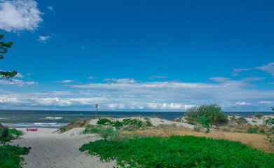 Piaski wejście na plaże © jak
