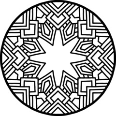 Mandala Art can be used for artwork decoration, coloring or tattoo design.