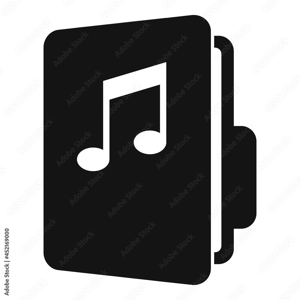 Poster music folder icon simple vector. file archive