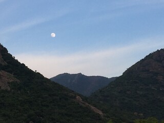 moon over the mountains
