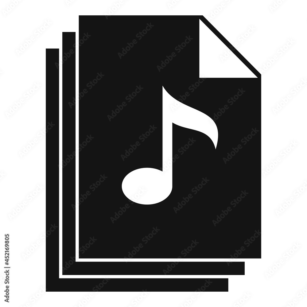 Aufkleber modern playlist files icon simple vector. music song list