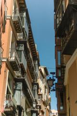 Traditional spanish street with little balconies