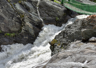 Hängebrücke, Margaritzenstausee, Brücke, Großglockner, Sandersee, Seil, Netz, Fangnetz,...