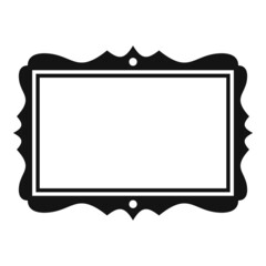 Old frame icon simple vector. Object template