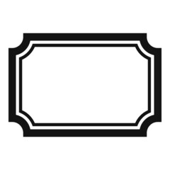 Old frame icon simple vector. Photo object