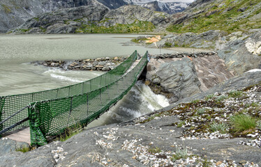 Hängebrücke, Margaritzenstausee, Brücke, Großglockner, Sandersee, Seil, Netz, Fangnetz,...