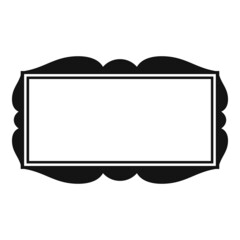 Wooden photo frame icon simple vector. Old object