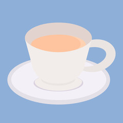 シンプルでかわいいミルクティーのイラスト