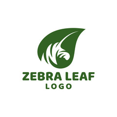 abstract zebra leaf logo design