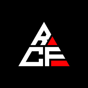 RCF triangle letter logo design with triangle shape. RCF triangle logo design monogram. RCF triangle vector logo template with red color. RCF triangular logo Simple, Elegant, and Luxurious Logo. RCF 