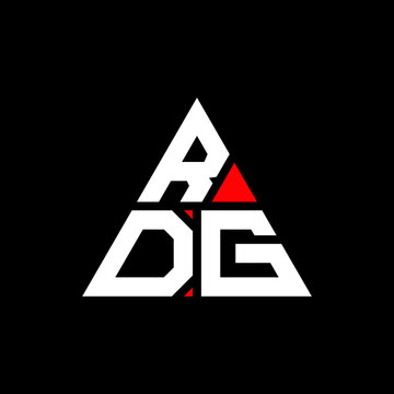 RDG triangle letter logo design with triangle shape. RDG triangle logo design monogram. RDG triangle vector logo template with red color. RDG triangular logo Simple, Elegant, and Luxurious Logo. RDG 