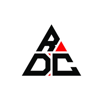 RDC triangle letter logo design with triangle shape. RDC triangle logo design monogram. RDC triangle vector logo template with red color. RDC triangular logo Simple, Elegant, and Luxurious Logo. RDC 