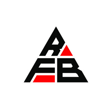 RFB triangle letter logo design with triangle shape. RFB triangle logo design monogram. RFB triangle vector logo template with red color. RFB triangular logo Simple, Elegant, and Luxurious Logo. RFB 