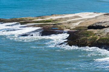 Sunny Day at Saquarema Beach in Rio de Janeiro, Brazil. Famous for waves and surfing.