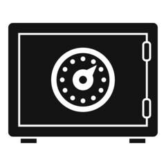 Money safe icon simple vector. Deposit box