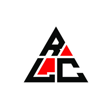 RLC triangle letter logo design with triangle shape. RLC triangle logo design monogram. RLC triangle vector logo template with red color. RLC triangular logo Simple, Elegant, and Luxurious Logo. RLC 