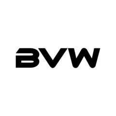 BVW letter logo design with white background in illustrator, vector logo modern alphabet font overlap style. calligraphy designs for logo, Poster, Invitation, etc.