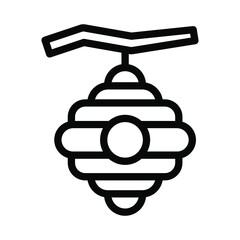 beehive line icon illustration vector graphic