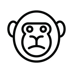 gorilla line icon illustration vector graphic